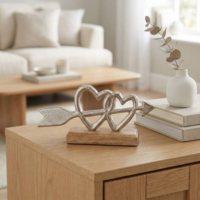 Garden Greatness Double Heart Cupid Mounted Ornament - Size: 1 Pack