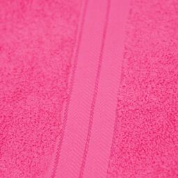 OHS 2 Pack of 100% Cotton Bathroom Hand Towel in Pink - thumbnail 7