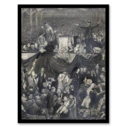 Artery8 George Bellows The Sawdust Trail Pencil Drawing Framed Wall Art Print in Grey - Size: A4 - thumbnail 1