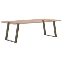 Berkfield Home Modern vidXL Dining Table Legs U-Shaped 2 pcs Natural Steel 50x(7 in Brown - thumbnail 8