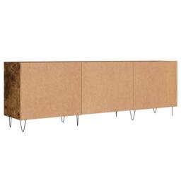 Berkfield Home TV Cabinet Smoked Oak 150x30x50 cm Engineered Wood in Brown - Size: 150 x 30 x 50 cm - thumbnail 8