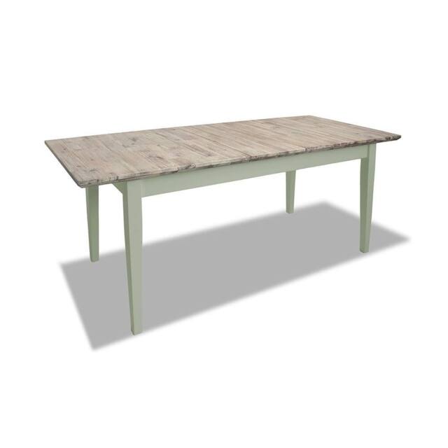 Statement Furniture Florence Rectangle Extendable Kitchen Dining Table in Light Green - image 1