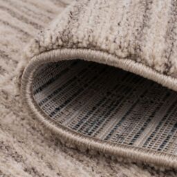 Kukoon Neutral Beige Striped Geo Border Area Rug - Size: 120 cm x 170 cm - thumbnail 6