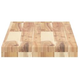 Berkfield Home Floating Shelf 100x30x4 cm Untreated Solid Wood Acacia in Brown - Size: 100 x 30 x 4 cm - thumbnail 5