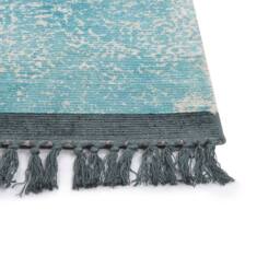 Wyld and Coco Heritage Area Rug Blue Beige Viscose with Cotton Backing 80 x 150 cm - Size: 80 cm x 150 cm - thumbnail 3