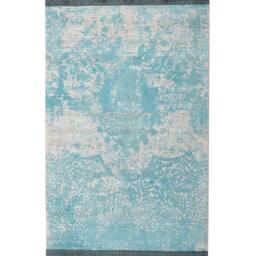 Wyld and Coco Heritage Area Rug Blue Beige Viscose with Cotton Backing 80 x 150 cm - Size: 80 cm x 150 cm - thumbnail 2