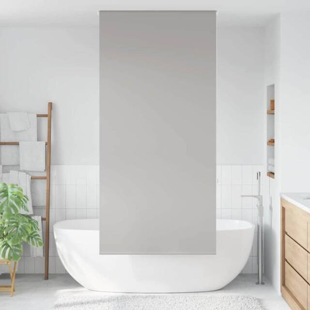 Berkfield Home Shower Roller Blind 110x240 cm Fabric Width 106 cm in Grey - image 1
