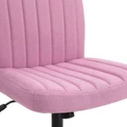 EONLION Armless Office Chair Fabric Padded Seat Visitor Chair Pink - thumbnail 3