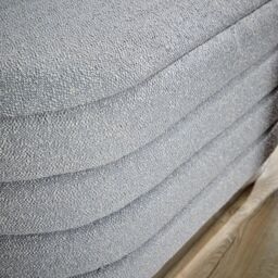 Home Source Set 2 Storage Ottoman Boucle Teddy Fur Footstool Bedroom Bench Storage in Grey - Size: 2 Pack - thumbnail 6