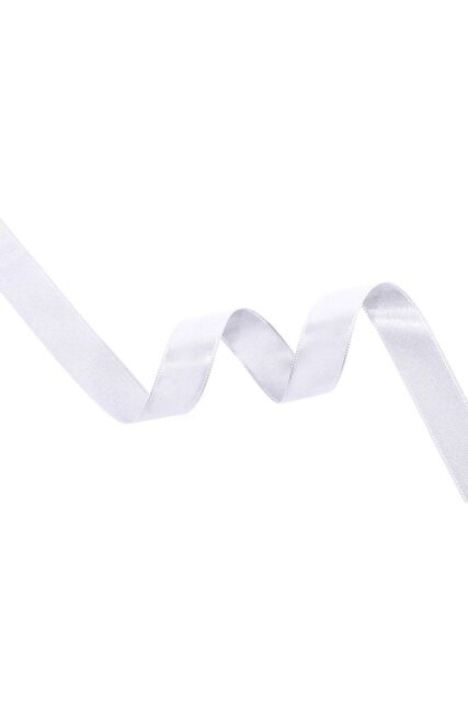 Neel Blue Double Sided Satin Polyester Ribbon Roll, 6mm x 10 Metres in White - image 1