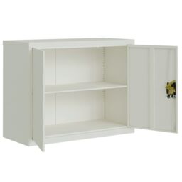 Berkfield Home File Cabinet Light Grey 90x40x70 cm Steel - Size: 90 x 40 x 70 cm - thumbnail 4