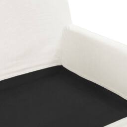 Wyld and Coco Off-White Polyester Slipcover for 3-Seater Rectangular Sofa in White - thumbnail 9