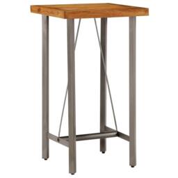 Berkfield Home Bar Table Solid Reclaimed Teak 60x60x107 cm in Brown - Size: 60 x 60 x 107 cm - thumbnail 2