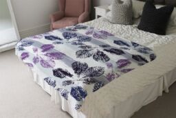 Benjamin Tate Design Imprint Of Plant Blanket in Natural - Size: 120 cm x 150 cm - thumbnail 3