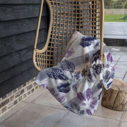 Benjamin Tate Design Imprint Of Plant Blanket in Natural - Size: 120 cm x 150 cm - thumbnail 4