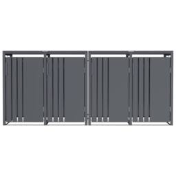 Phoenix Safe Company Phoenix Outdoor Quad Wheelie Bin Store for 4 x 240L Bins, Soft Close Metal Storage, Anthracite GB4400AA - Size: 800mm - thumbnail 7
