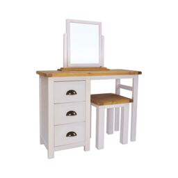 Cabinet Bits Argenta 3 Drawer Dressing Table Set Brass Cup Handle in Light Grey - thumbnail 1