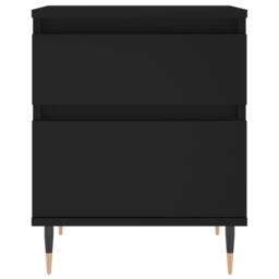 Berkfield Home Bedside Cabinets 2 pcs Black 40x35x50 cm Engineered Wood - Size: 40 x 35 x 50 cm - thumbnail 6