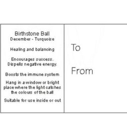 Sienna Glass Birthstone Ball December Turquoise in Blue - thumbnail 5
