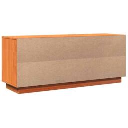 Berkfield Home Shoe Cabinet Wax Brown 110x34x45 cm Solid Wood Pine - Size: 110 x 34 x 45 cm - thumbnail 7