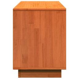 Berkfield Home Shoe Cabinet Wax Brown 110x34x45 cm Solid Wood Pine - Size: 110 x 34 x 45 cm - thumbnail 6