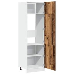 Berkfield Home Refrigerator Cabinet Lyon Old Wood 60x57x207 cm Engineered Wood in Brown - Size: 60 x 57 x 207 cm - thumbnail 5