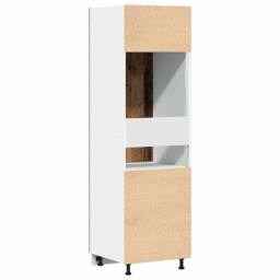 Berkfield Home Refrigerator Cabinet Lyon Old Wood 60x57x207 cm Engineered Wood in Brown - Size: 60 x 57 x 207 cm - thumbnail 8