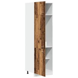 Berkfield Home Refrigerator Cabinet Lyon Old Wood 60x57x207 cm Engineered Wood in Brown - Size: 60 x 57 x 207 cm - thumbnail 4