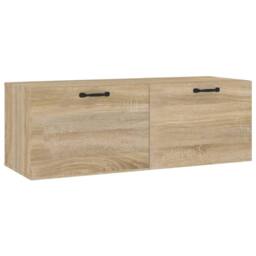 Berkfield Home Wall Cabinet Sonoma Oak 100x36.5x35 cm Engineered Wood in Brown - thumbnail 2