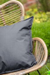 Snug City Waterproof Outdoor Garden Cushion Covers Patio Cushion Cover Cases Square Pack Of 2 in Dark Grey - Size: 45 cm x 45 cm - thumbnail 3