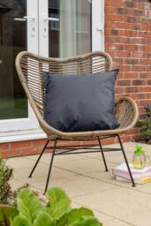 Snug City Waterproof Outdoor Garden Cushion Covers Patio Cushion Cover Cases Square Pack Of 2 in Dark Grey - Size: 45 cm x 45 cm - thumbnail 2