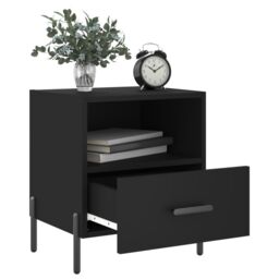 Berkfield Home Bedside Cabinets 2 pcs Black 40x35x47.5 cm Engineered Wood - thumbnail 3