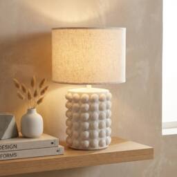 Garden Greatness Maison Natural Ball Table Lamp in Beige
