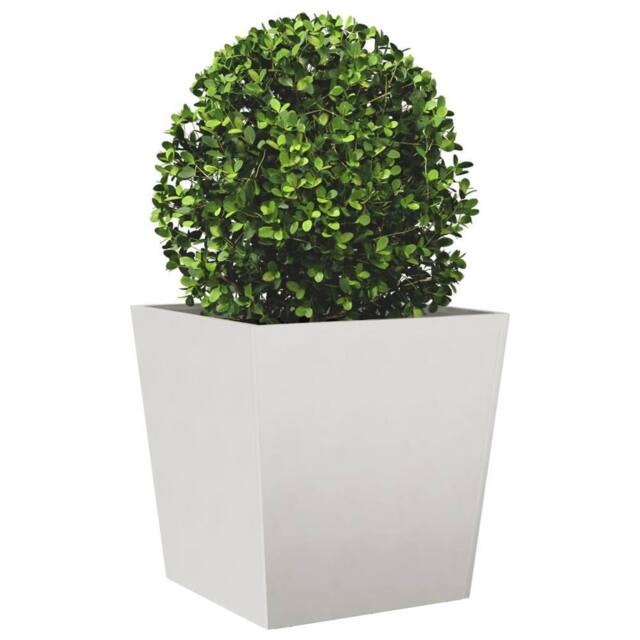 Berkfield Home Durable Garden Planter 50x50x50 cm Stainless Steel in Light Grey - Size: 50 x 50 x 50 cm - image 1