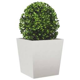 Berkfield Home Durable Garden Planter 50x50x50 cm Stainless Steel in Light Grey - Size: 50 x 50 x 50 cm - thumbnail 1