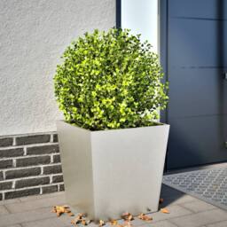 Berkfield Home Durable Garden Planter 50x50x50 cm Stainless Steel in Light Grey - Size: 50 x 50 x 50 cm - thumbnail 2