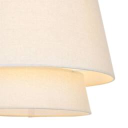 First Choice Lighting Ambra - Two Tier Natural Linen Easy Fit Pendant Shade - thumbnail 4
