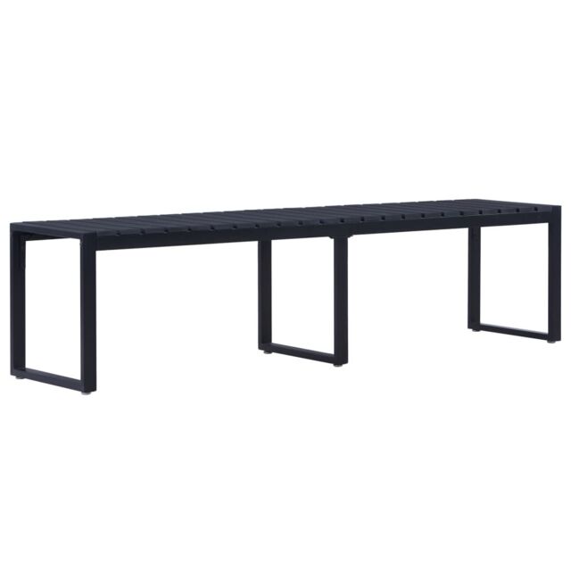 Berkfield Home Garden Bench 180 cm PS Board Black - image 1