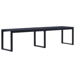 Berkfield Home Garden Bench 180 cm PS Board Black - thumbnail 1