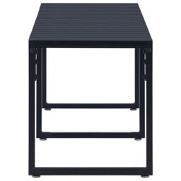Berkfield Home Garden Bench 180 cm PS Board Black - thumbnail 3