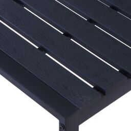 Berkfield Home Garden Bench 180 cm PS Board Black - thumbnail 4