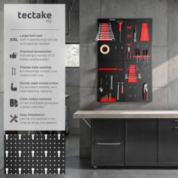 tectake Tool Pegboard Jonah - Hooks & Holders - thumbnail 2