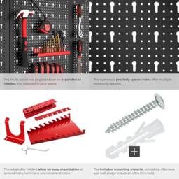 tectake Tool Pegboard Jonah - Hooks & Holders - thumbnail 4
