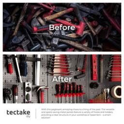 tectake Tool Pegboard Jonah - Hooks & Holders - thumbnail 5