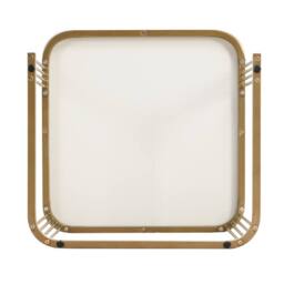 Merax 2 Piece High Gloss Marble Effect Nesting Coffee Table Set in White - thumbnail 8