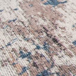 Kukoon Washable Runner Rug Blue Abstract Long Hallway Carpet Mat 60cm x 240cm in Mid Blue - Size: 60 cm x 240 cm - thumbnail 4