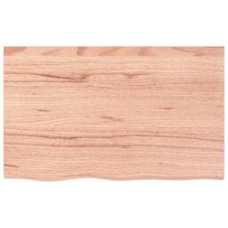 Berkfield Home Table Top Light Brown 80x50x2 cm Treated Solid Wood Oak - Size: 80 x 50 x 2 cm - thumbnail 3
