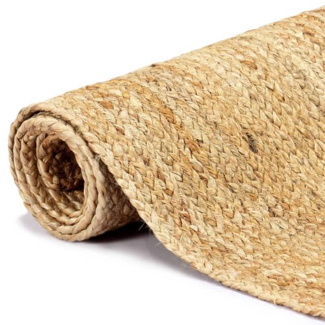 Berkfield Home Handmade Rug Jute Natural 120x180 cm - Size: 100 cm diameter