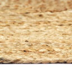 Berkfield Home Handmade Rug Jute Natural 120x180 cm - Size: 100 cm diameter - thumbnail 3