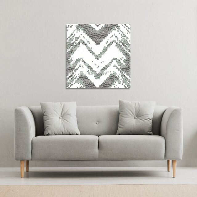 Benjamin Tate Design Grunge lines (Canvas Print) / 101 x 101 x 4cm in Natural - Size: 101 x 101 x 4 cm - image 1